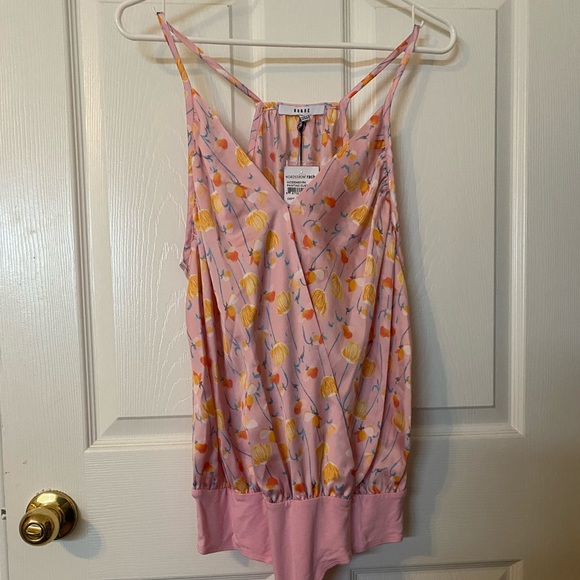 RO&DE Bodysuit NWT pink satin Sz XL - Picture 4 of 5